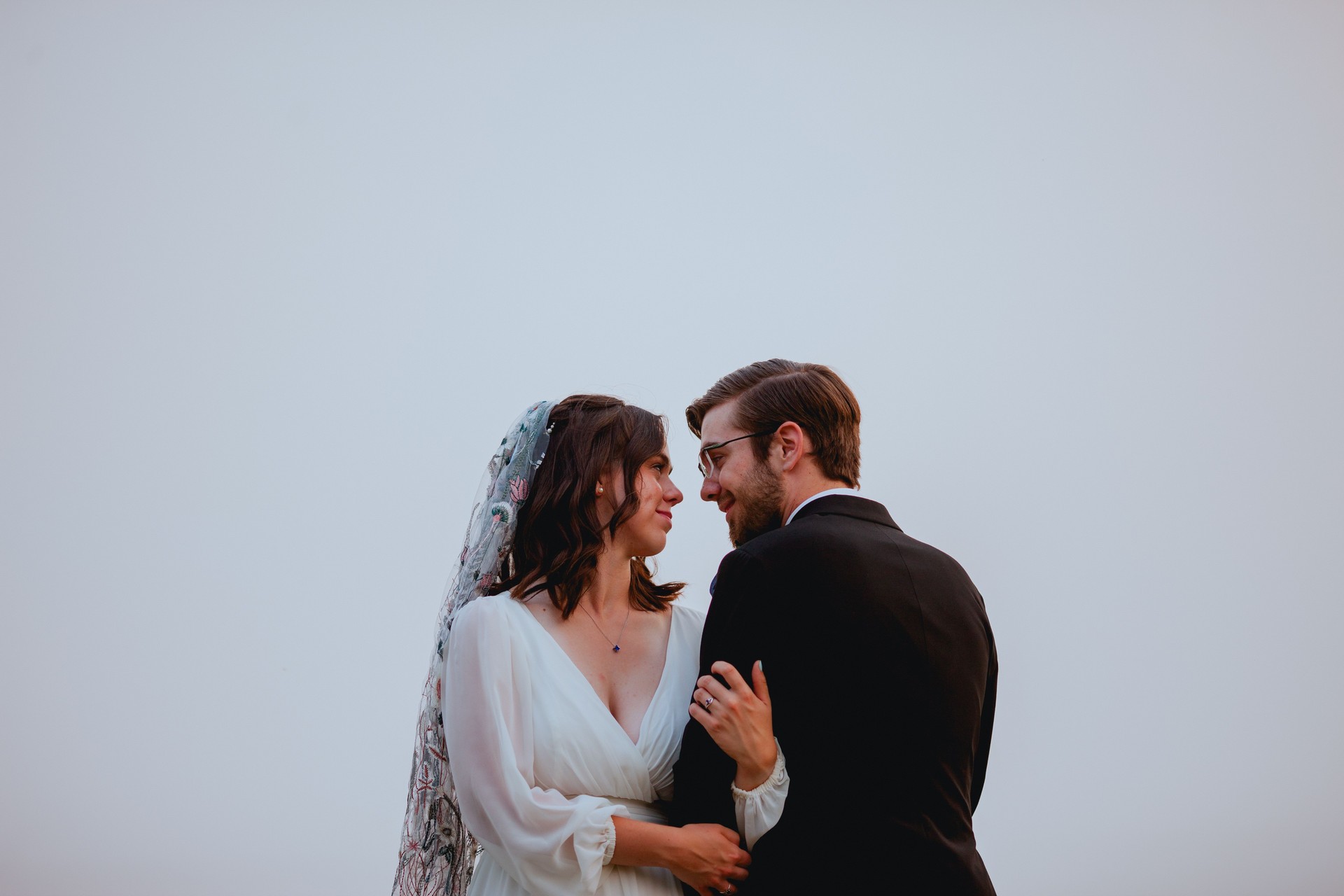 Beautiful Bride and Groom Couple on their Wedding Day