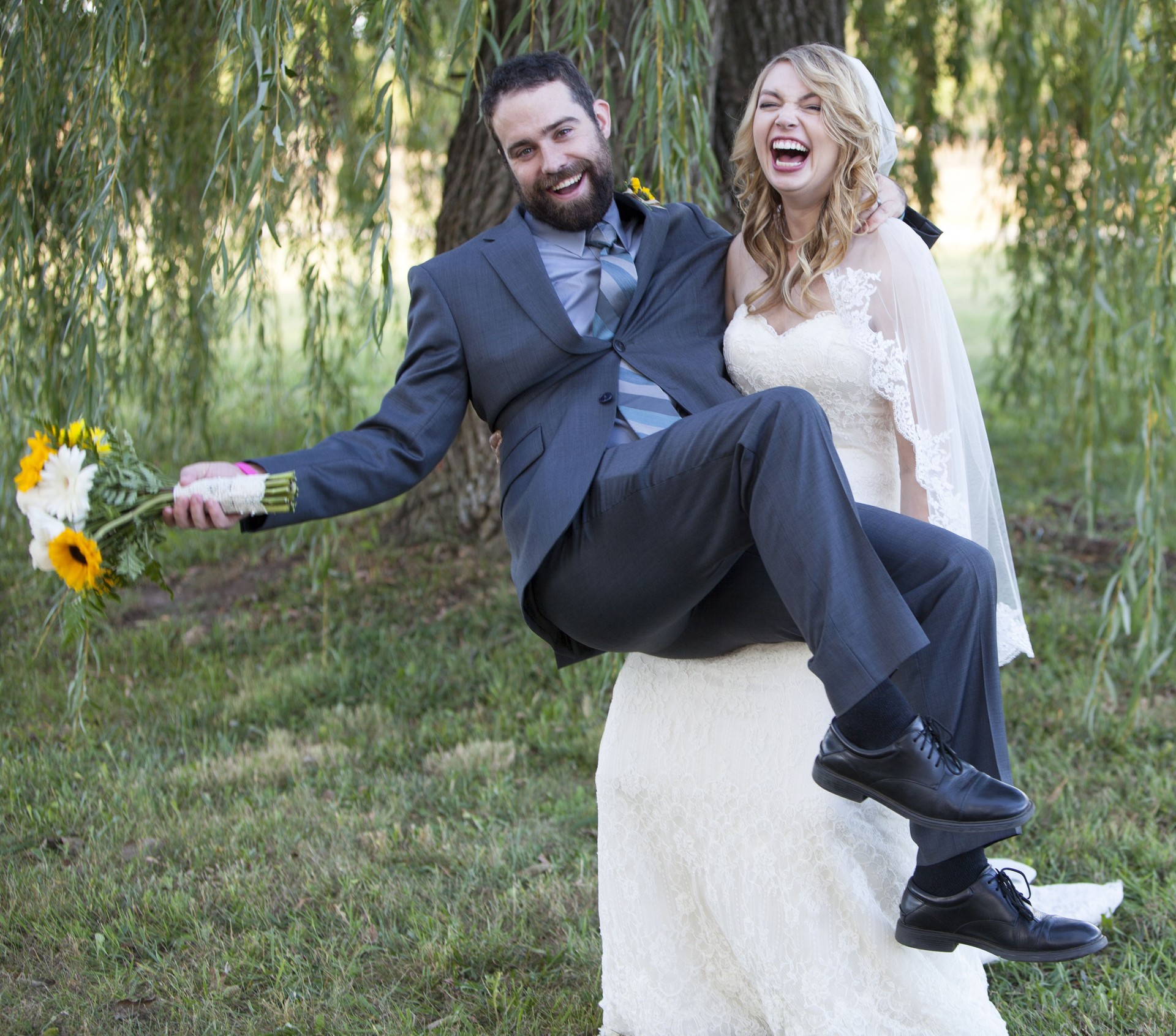 Bride Holding Groom